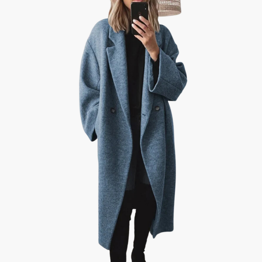 Women's Long Coat Relaxed Fit Open Front Cozy Layering Winter