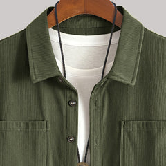 Men's Long-Sleeve Overshirt Button-Up Pocketed Casual Everyday Style