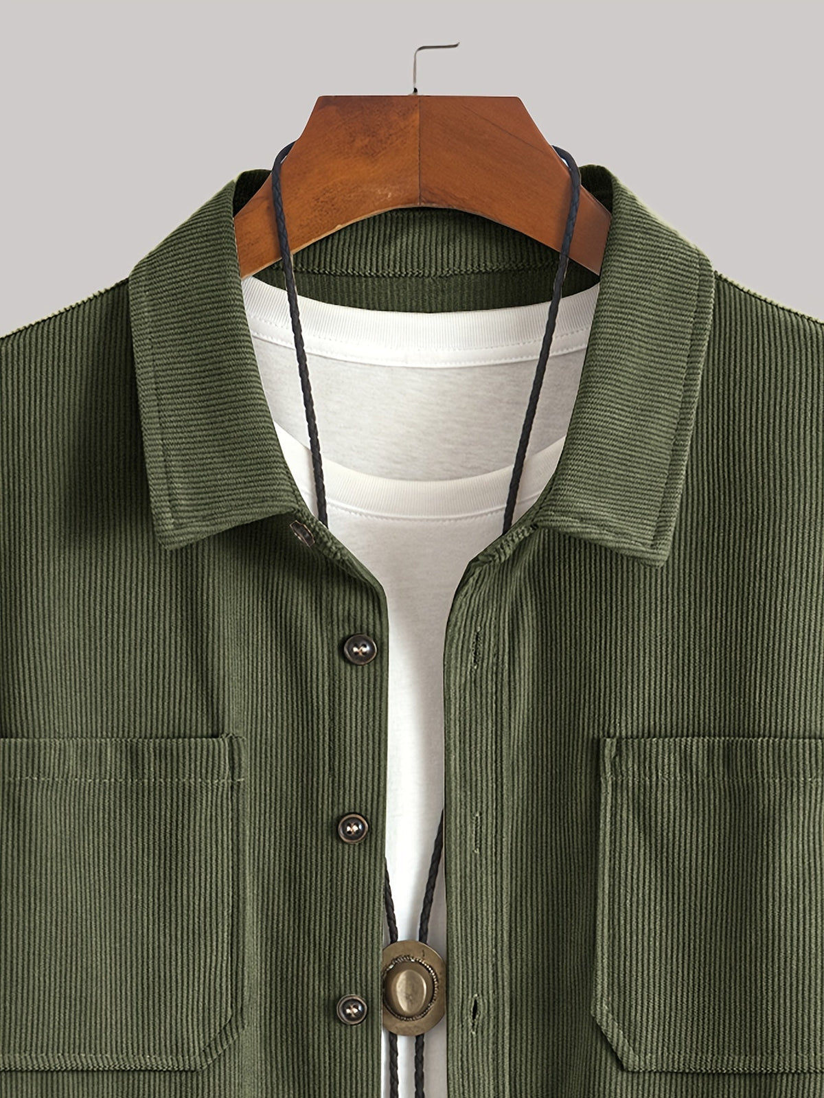 Men's Long-Sleeve Overshirt Button-Up Pocketed Casual Everyday Style