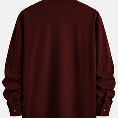 Men's Long-Sleeve Overshirt Button-Up Pocketed Casual Everyday Style
