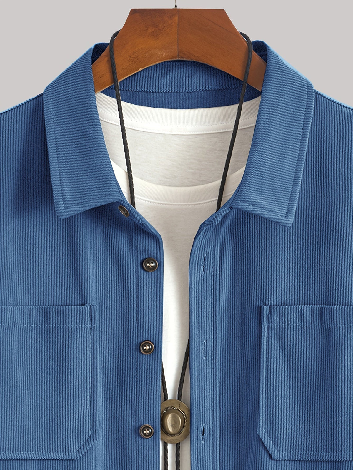 Men's Long-Sleeve Overshirt Button-Up Pocketed Casual Everyday Style
