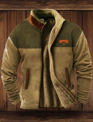 Men's Fleece Vest Relaxed Fit Full-Zip Stand Collar Casual Layering