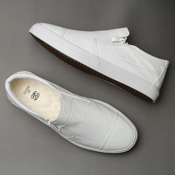 Men's Zip-Up Sneakers Casual Everyday Stylish Versatile Footwear