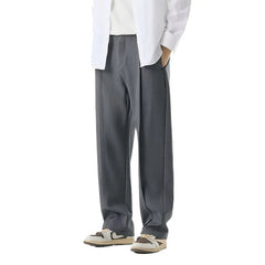 Men's Tailored Pleated Pants Relaxed Fit Smart-Casual Office
