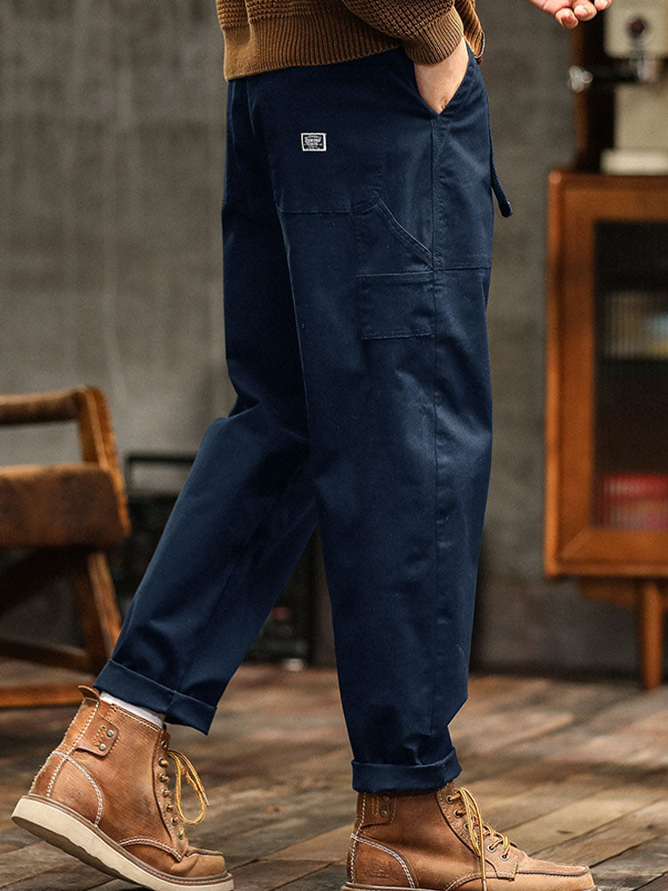 Men's Utility Cargo Pants Relaxed Fit Multi-Pocket Versatile Everyday Wear