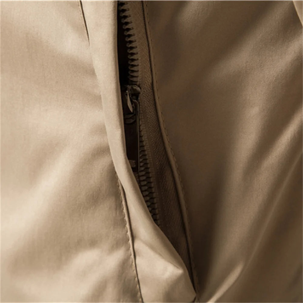 Men's Bomber Jacket Relaxed Fit Zip Front Ribbed Cuffs Casual Everyday