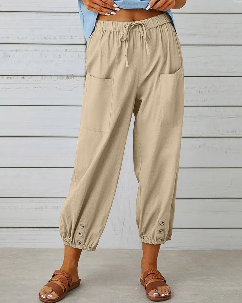 Women's Chic High-Waist Pants Tailored Fit Elegant Styling Versatile Everyday