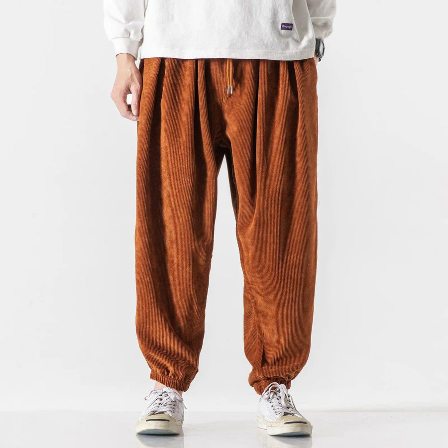 Men's Casual Corduroy Pants Relaxed Fit Straight Leg Everyday Style