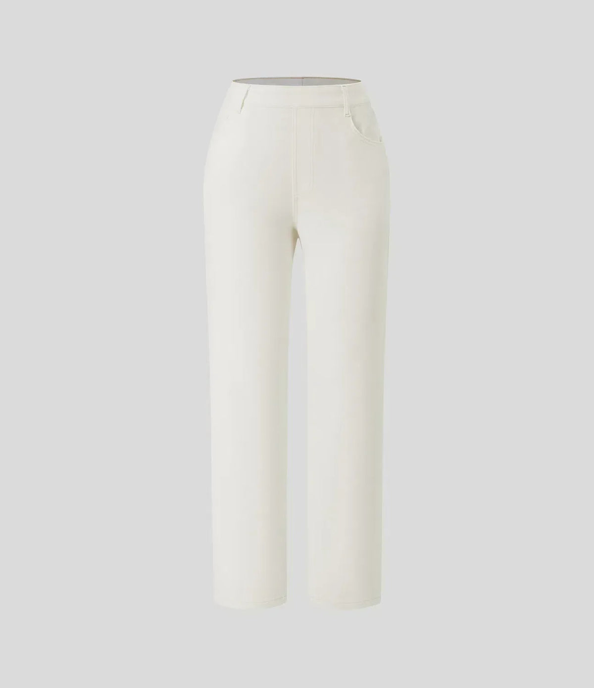 Women's High-Waisted Elastic Pants Stretchy Fit Everyday Casual Wear