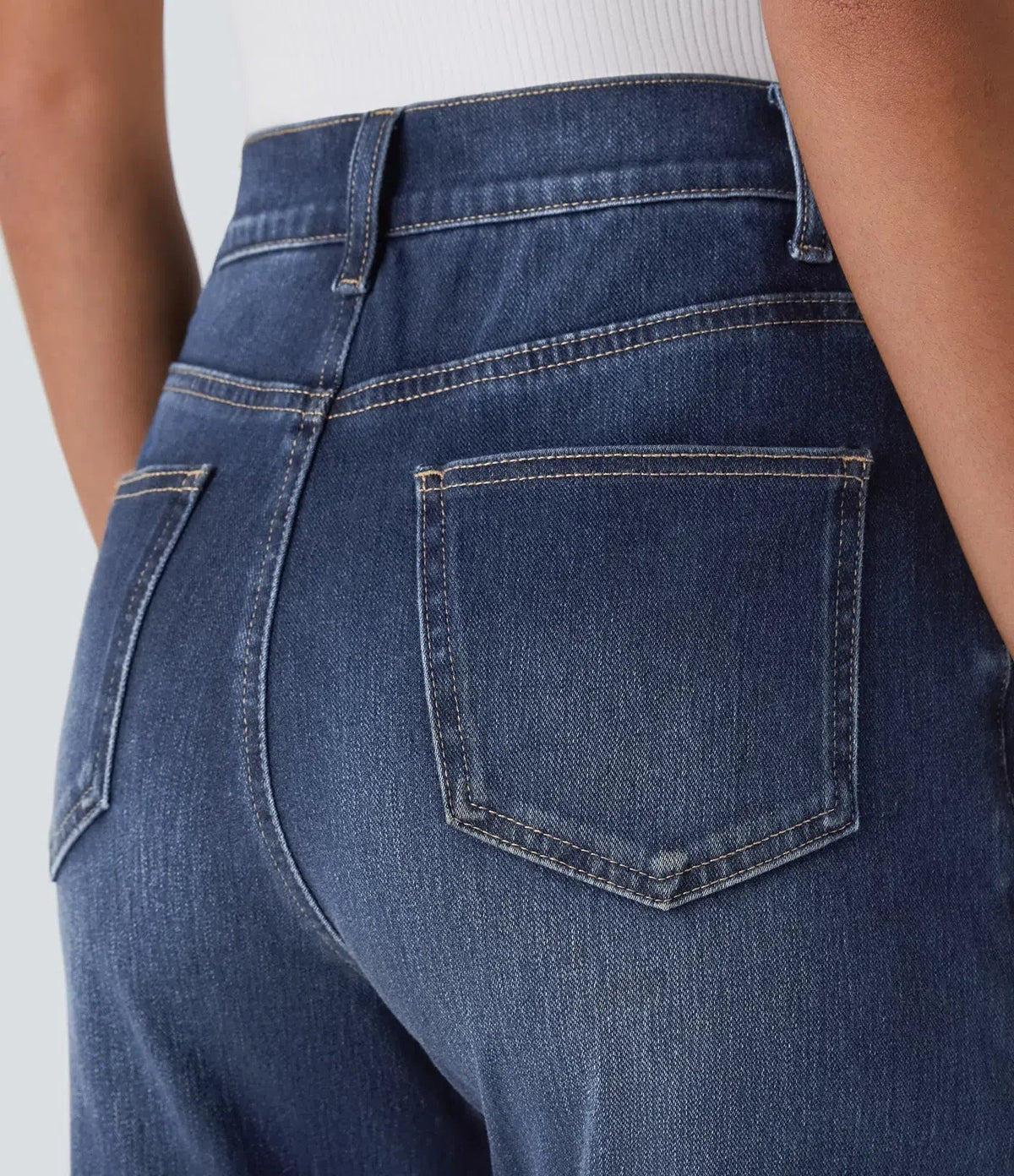 Women's High-Waisted Elastic Pants Stretchy Fit Everyday Casual Wear