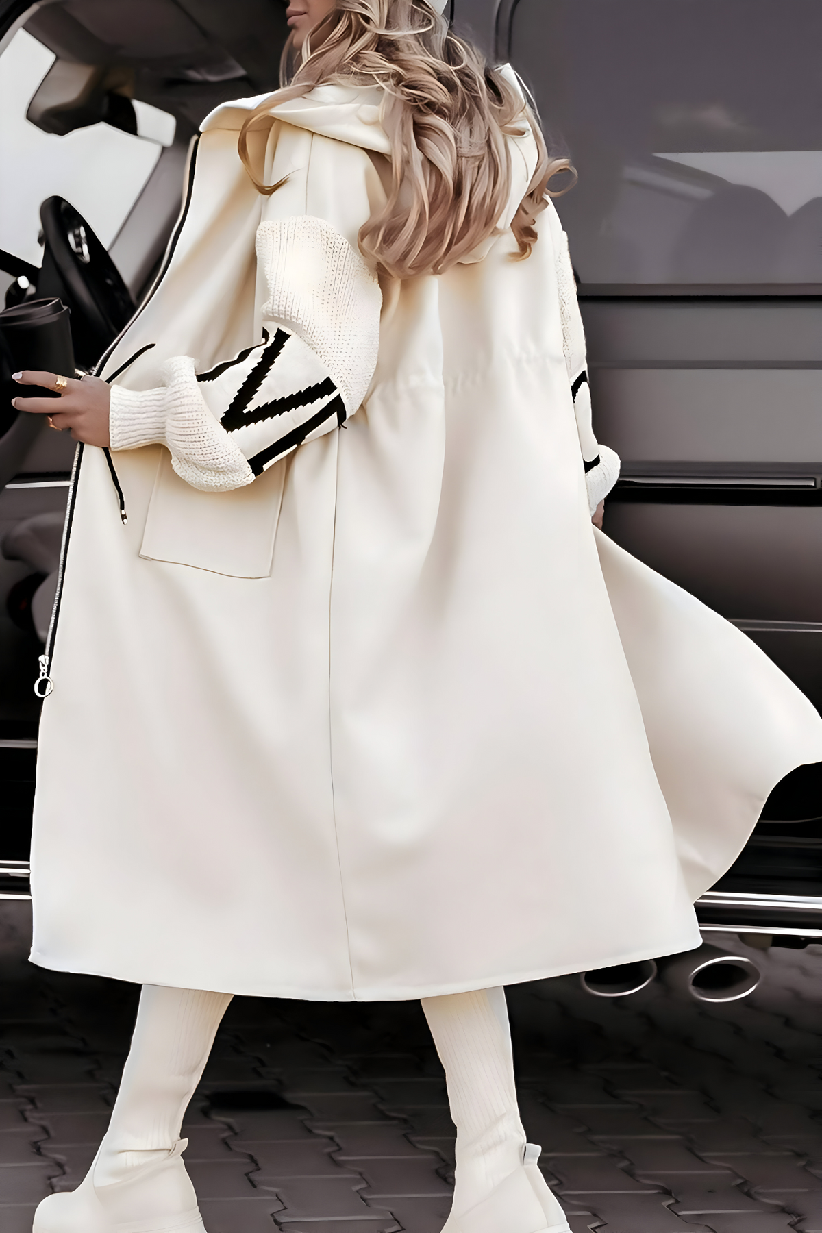 Women's Elegant Hooded Coatigan Open Front Long Sleeve Stylish Layering
