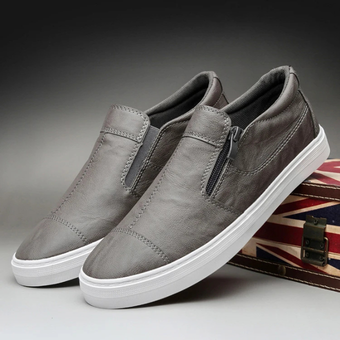 Men's Zip-Up Sneakers Casual Everyday Stylish Versatile Footwear