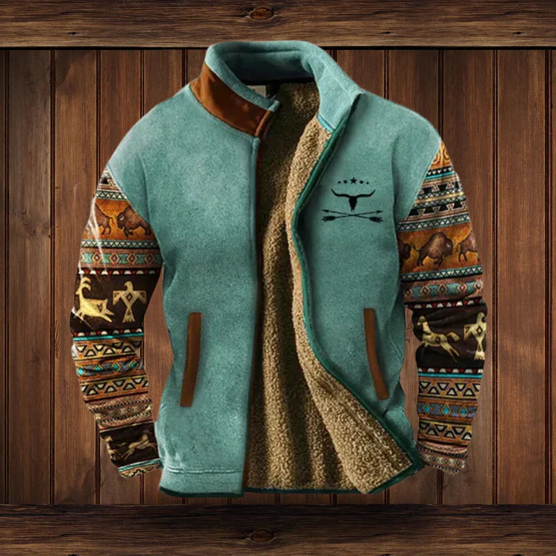 Men's Fleece Vest Relaxed Fit Full-Zip Stand Collar Casual Layering