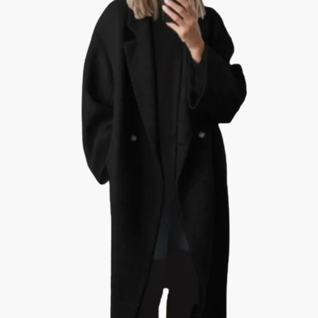 Women's Long Coat Relaxed Fit Open Front Cozy Layering Winter