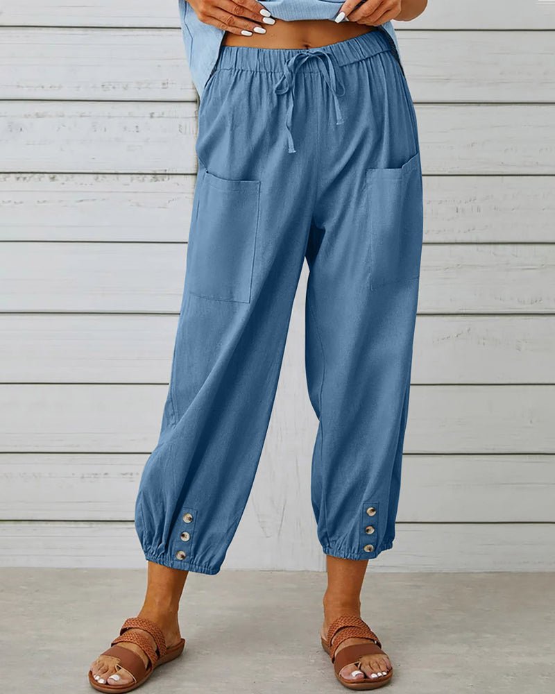 Women's Chic High-Waist Pants Tailored Fit Elegant Styling Versatile Everyday