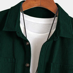 Men's Long-Sleeve Overshirt Button-Up Pocketed Casual Everyday Style