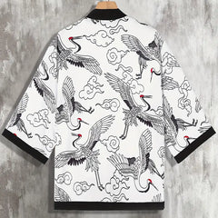 Men's Kimono Cardigan Open Front Relaxed Fit Casual Layering