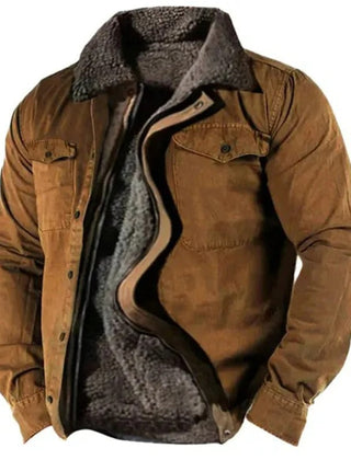 Men's Classic Western Jacket Relaxed Fit Long Sleeve Button Closure Casual