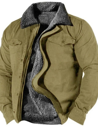 Men's Classic Western Jacket Relaxed Fit Long Sleeve Button Closure Casual