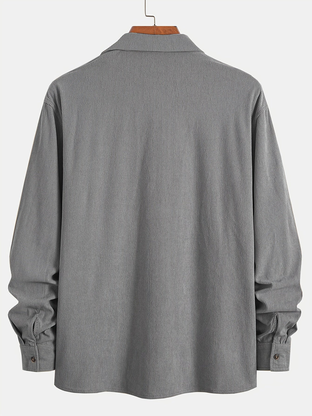 Men's Long-Sleeve Overshirt Button-Up Pocketed Casual Everyday Style