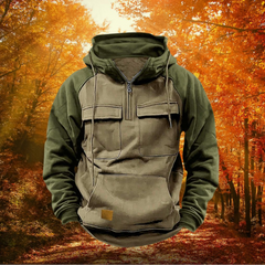 Men's Practical Winter Hoodie Adjustable Fit Zip Front Casual Outdoor