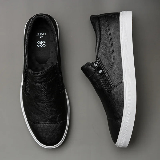 Men's Zip-Up Sneakers Casual Everyday Stylish Versatile Footwear