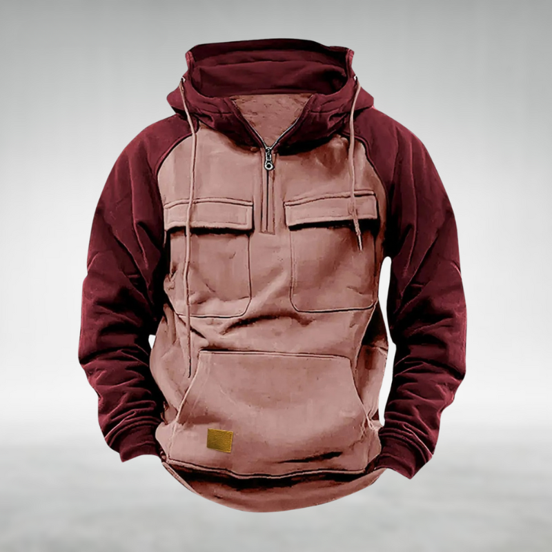 Men's Practical Winter Hoodie Adjustable Fit Zip Front Casual Outdoor