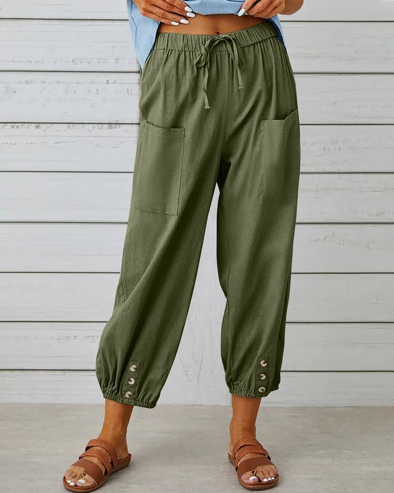 Women's Chic High-Waist Pants Tailored Fit Elegant Styling Versatile Everyday