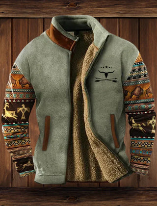 Men's Fleece Vest Relaxed Fit Full-Zip Stand Collar Casual Layering