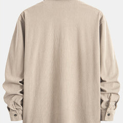 Men's Long-Sleeve Overshirt Button-Up Pocketed Casual Everyday Style