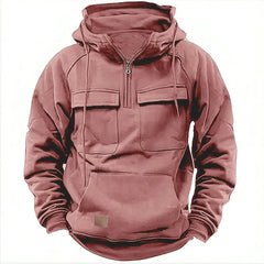 Men's Tactical Hoodie Relaxed Fit Long Sleeve Adjustable Hood Outdoor Performance