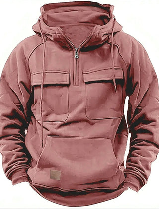 Men's Tactical Hoodie Relaxed Fit Long Sleeve Adjustable Hood Outdoor Performance