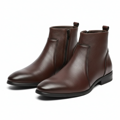 Men's Stylish Ankle Boots Zip Front Smart Design Versatile Everyday