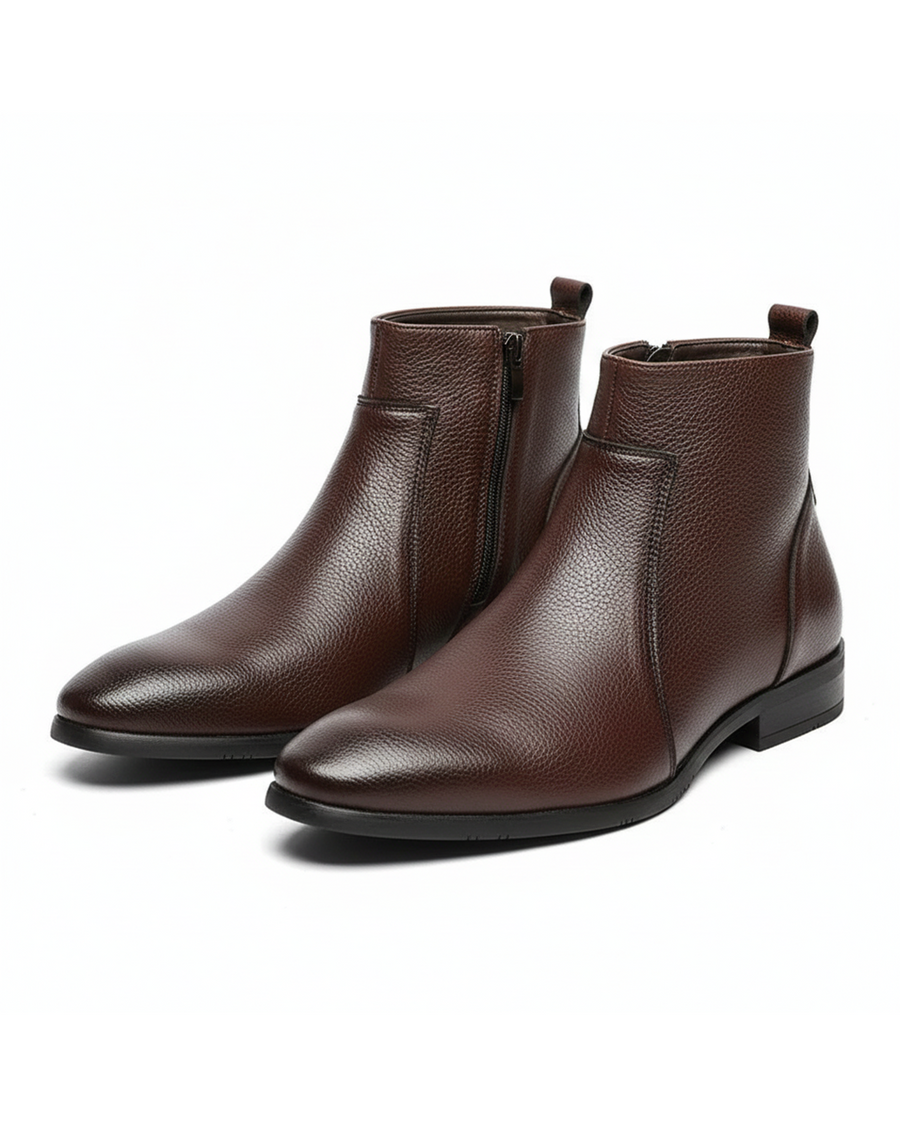 Men's Stylish Ankle Boots Zip Front Smart Design Versatile Everyday
