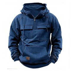 Men's Tactical Hoodie Relaxed Fit Long Sleeve Adjustable Hood Outdoor Performance