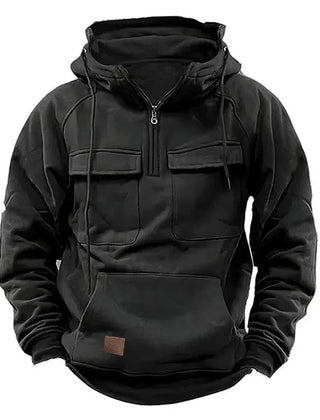 Men's Tactical Hoodie Relaxed Fit Long Sleeve Adjustable Hood Outdoor Performance