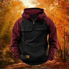 Men's Practical Winter Hoodie Adjustable Fit Zip Front Casual Outdoor