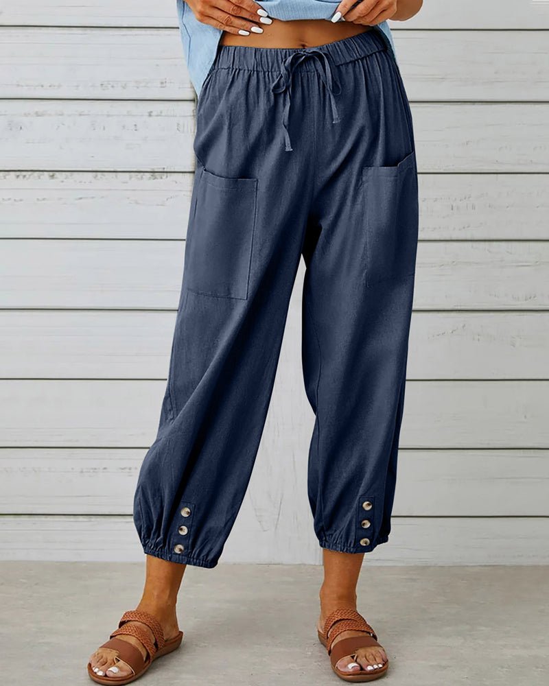 Women's Chic High-Waist Pants Tailored Fit Elegant Styling Versatile Everyday