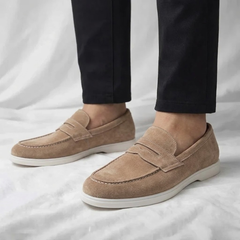 Men's Suede Penny Loafers Classic Slip-On Casual Stylish Everyday Footwear