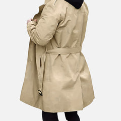 Men's Double-Breasted Trench Coat Long Sleeve Classic Fit Stylish Layering