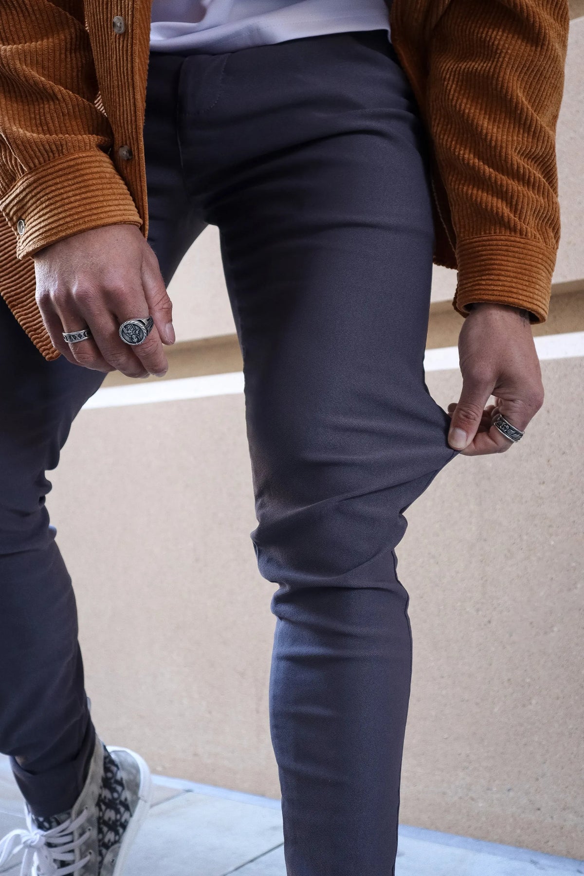 Men's Tailored Pants Slim Fit Classic Style Versatile Everyday Wear