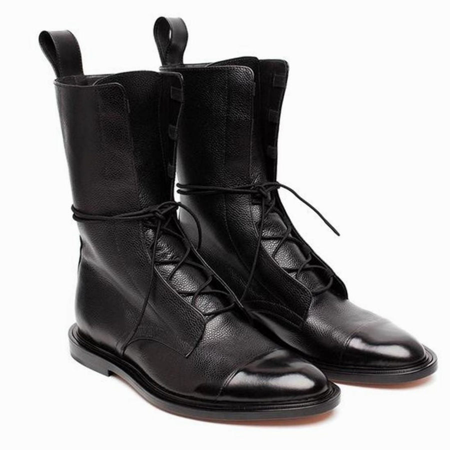 Women's Ankle Boots Lace-Up Cap Toe Stylish Everyday Footwear