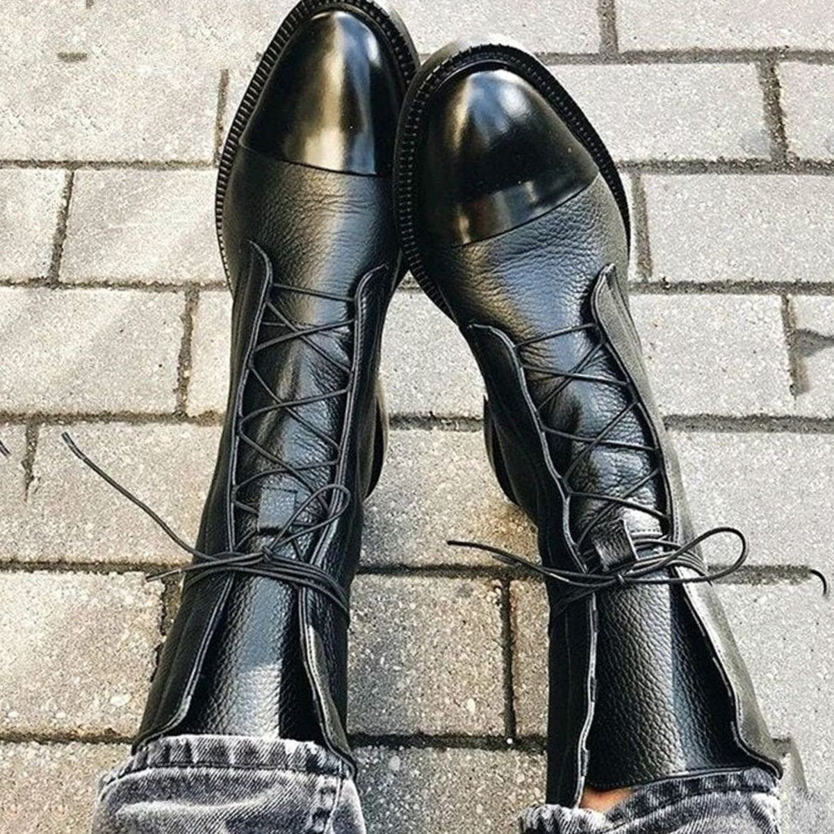 Women's Ankle Boots Lace-Up Cap Toe Stylish Everyday Footwear