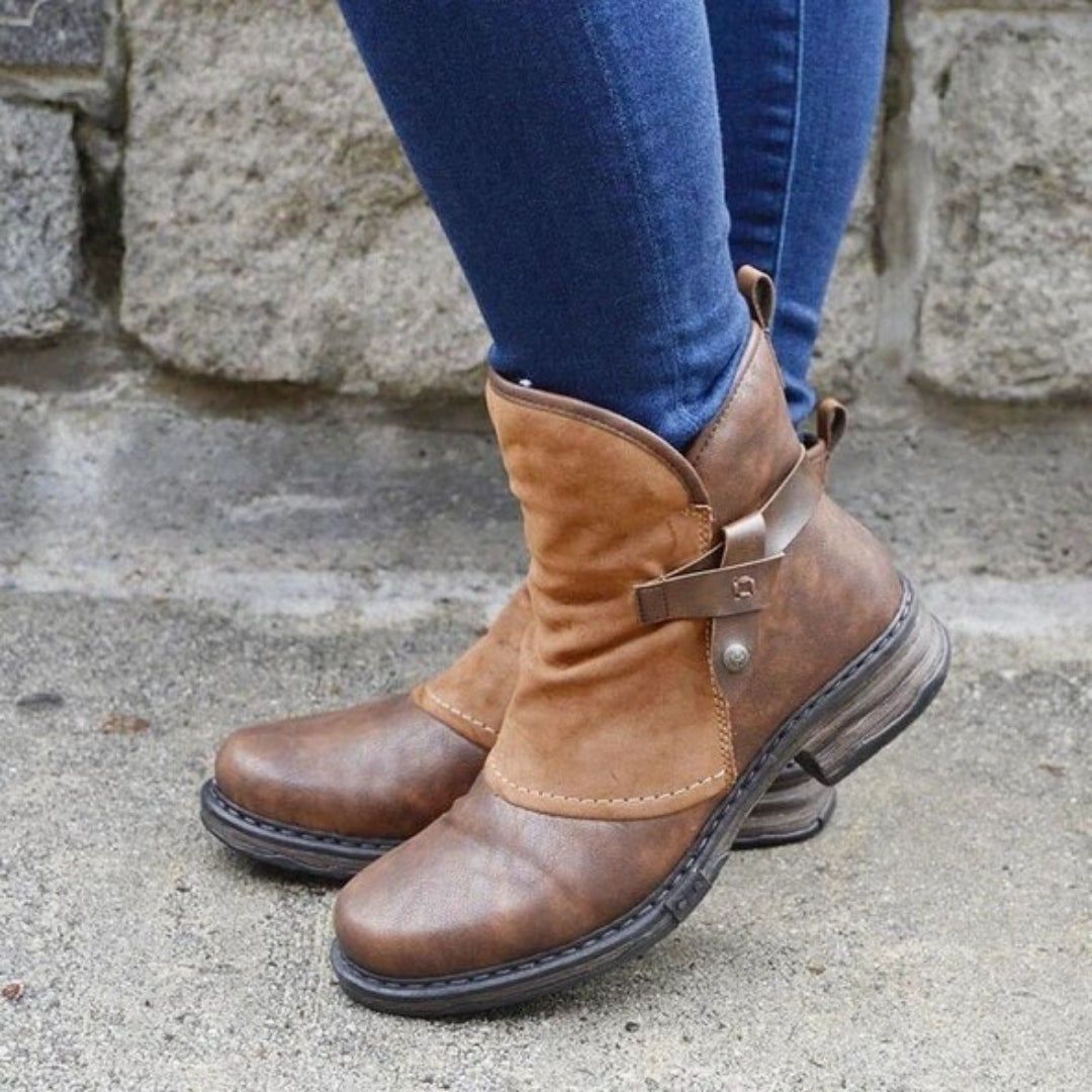 Women's Ankle Boots Buckle Strap Fleece Lining Casual Stylish Everyday
