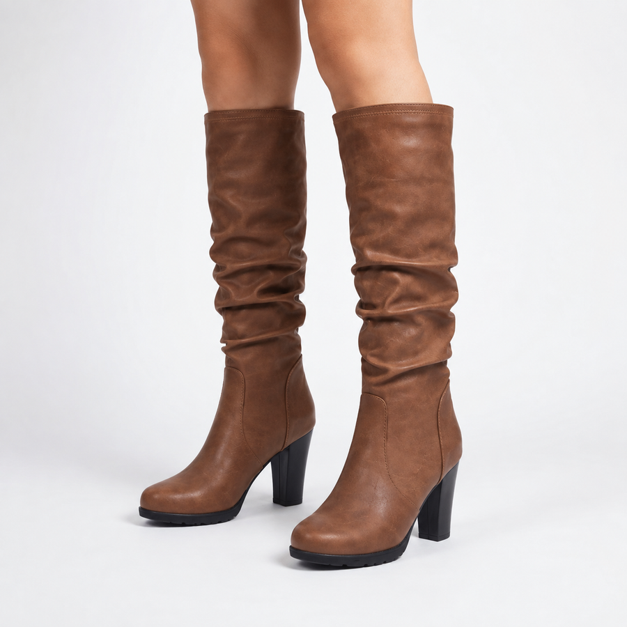 Women's Knee High Boots Block Heel Chic Stylish Everyday Footwear