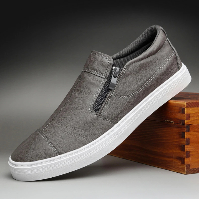 Men's Zip-Up Sneakers Casual Everyday Stylish Versatile Footwear