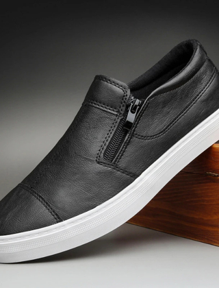 Men's Zip-Up Sneakers Casual Everyday Stylish Versatile Footwear