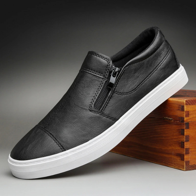 Men's Zip-Up Sneakers Casual Everyday Stylish Versatile Footwear