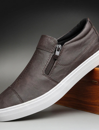 Men's Zip-Up Sneakers Casual Everyday Stylish Versatile Footwear