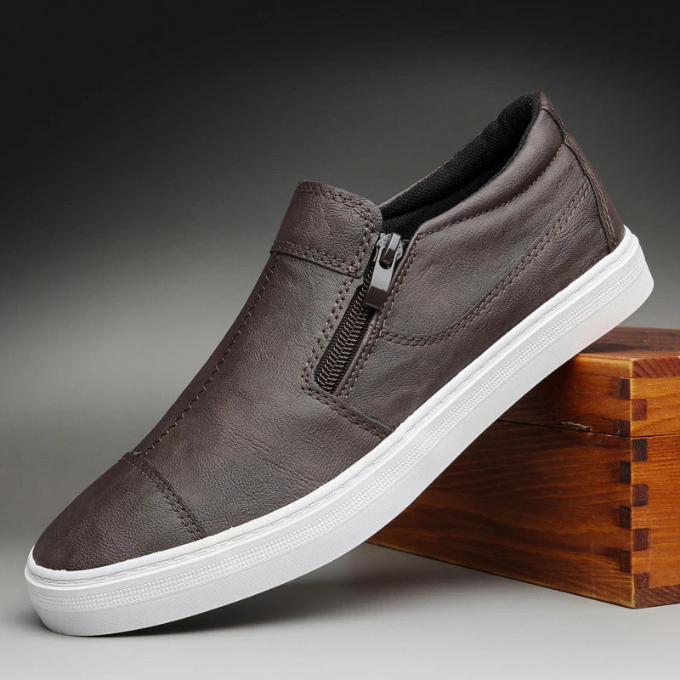 Men's Zip-Up Sneakers Casual Everyday Stylish Versatile Footwear